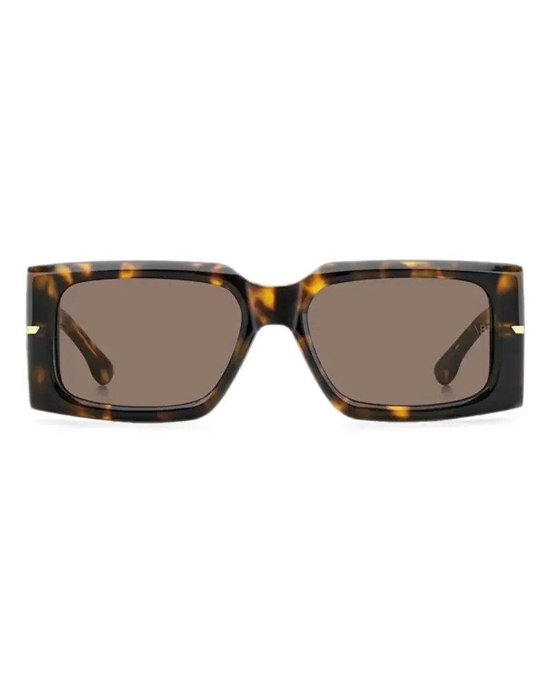 Victoria Beckham tortoiseshell-effect rectangle-frame sunglasses - Braun Braun