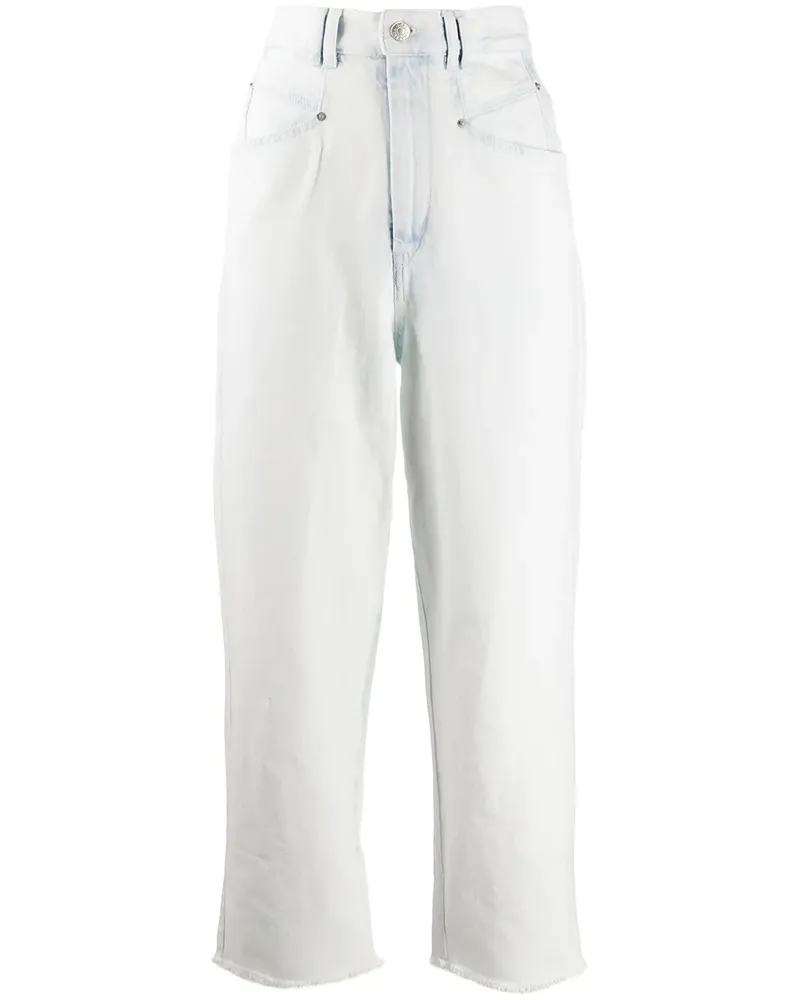 Isabel Marant Cropped-Jeans mit hohem Bund - Blau Blau