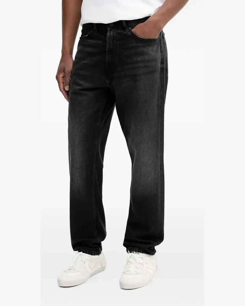 HUGO BOSS Jeans mit Logo-Patch - Schwarz Schwarz