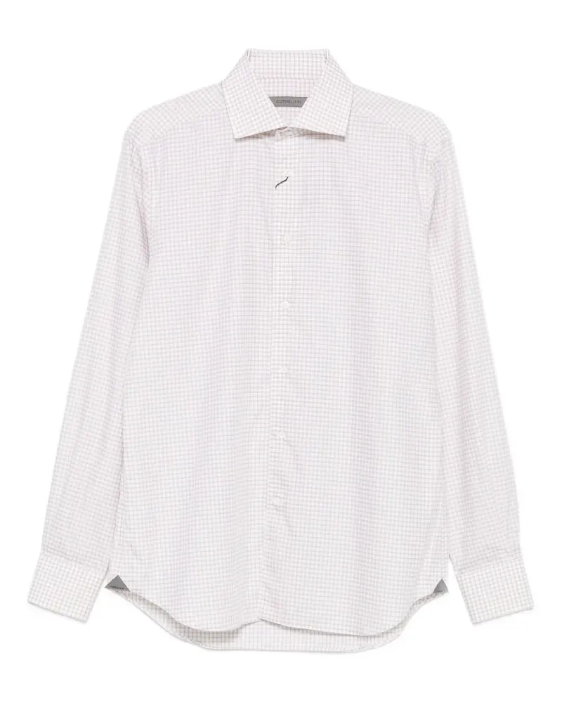 Corneliani Hemd mit Karomuster - Weiß Weiß