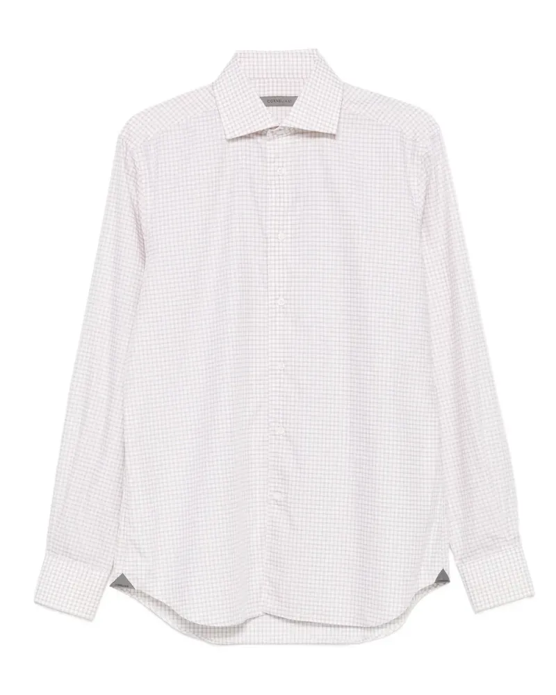 Corneliani Hemd mit Karomuster - Weiß Weiß