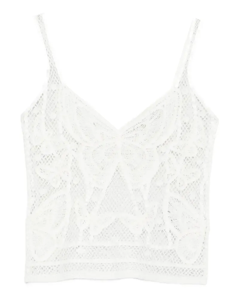 Blumarine lace top - Weiß Weiß
