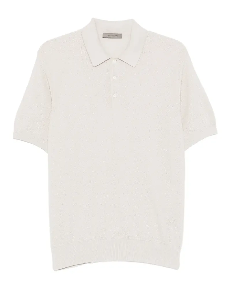 Corneliani waffle-knit polo shirt - Nude Nude