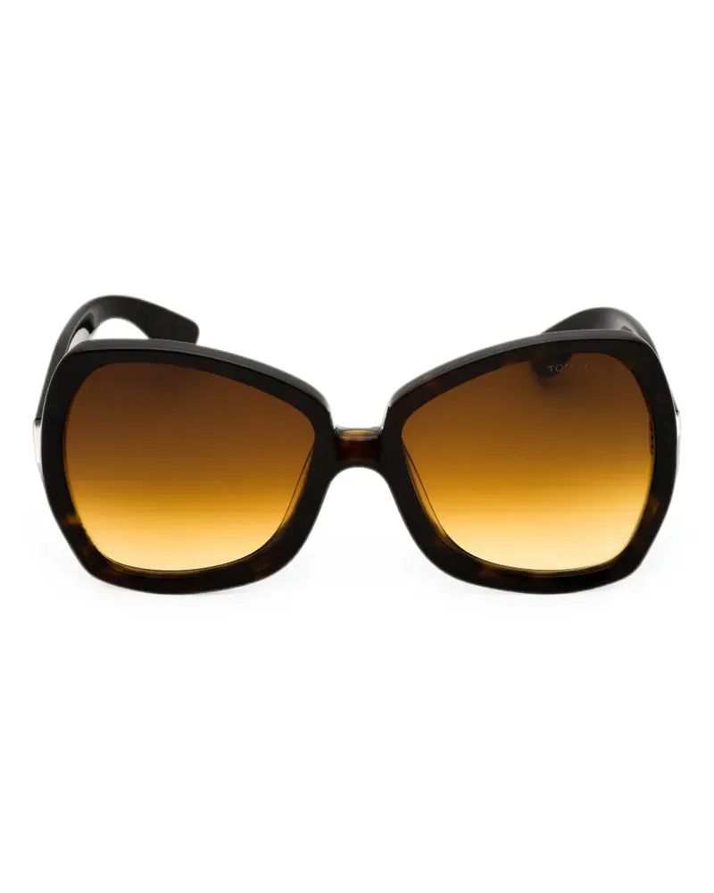 Tom Ford oversized geometric-frame sunglasses - Braun Braun