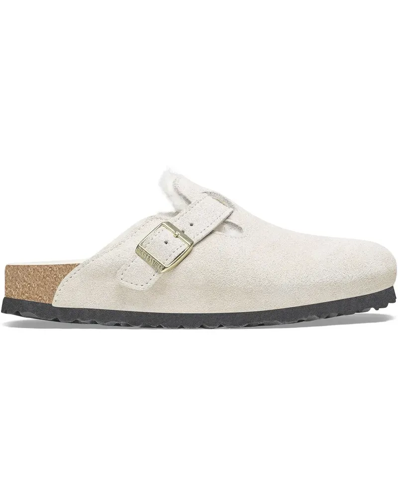 Birkenstock Boston Mules aus Shearling - Weiß Weiß