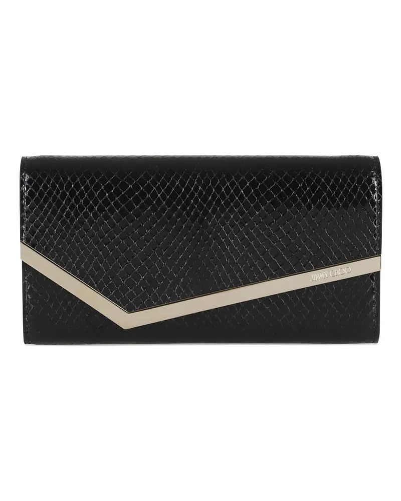 Jimmy Choo Clutch mit Schlangen-Effekt - Schwarz Schwarz