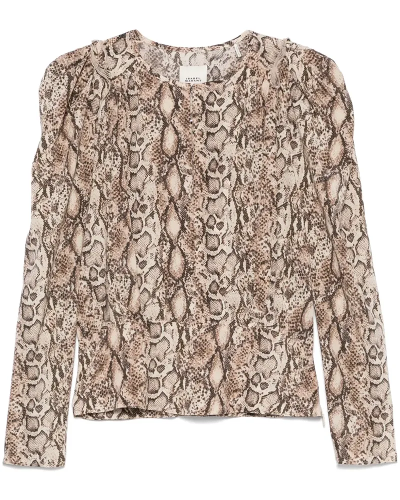 Isabel Marant Zarga Bluse - Nude Nude