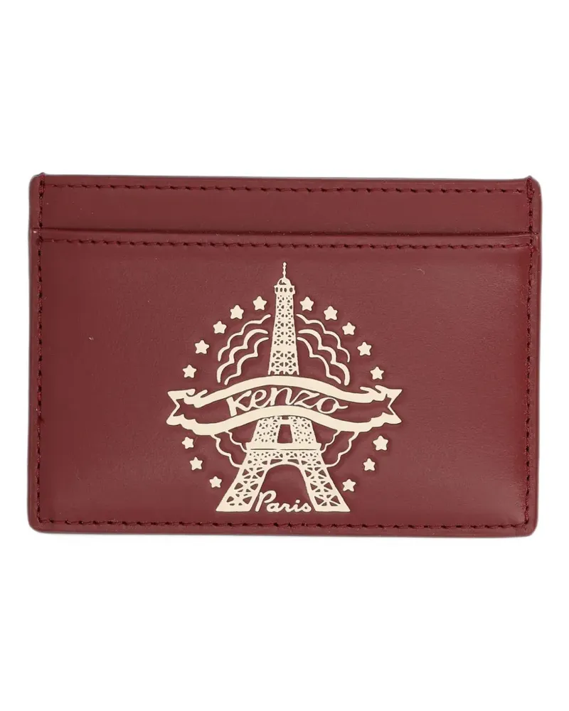 Kenzo Eiffel Tower-print cardholder - Rot Rot