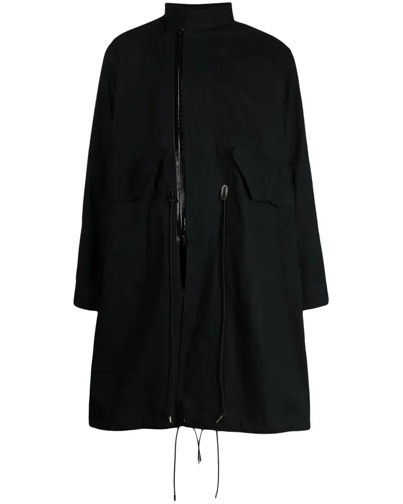 Sacai Mantel mit Reißverschluss - Schwarz Schwarz