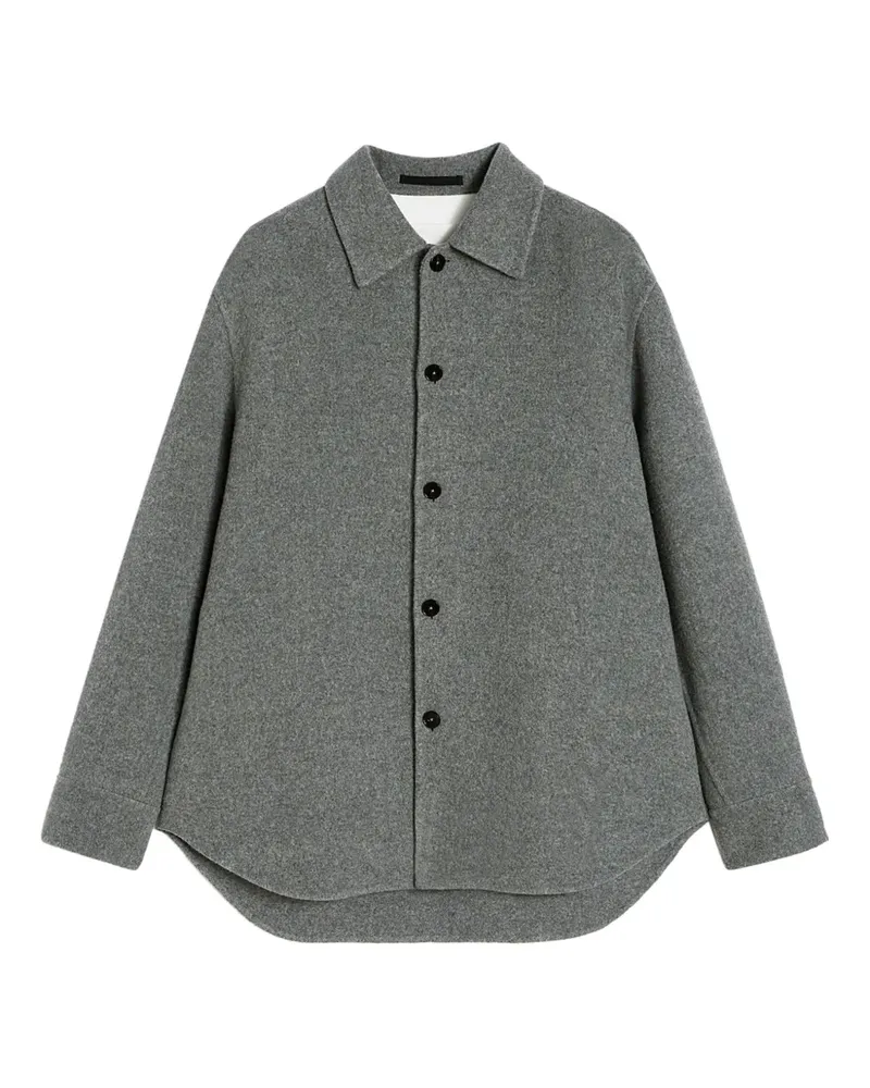 Jil Sander Jacke aus Wolle - Grau Grau