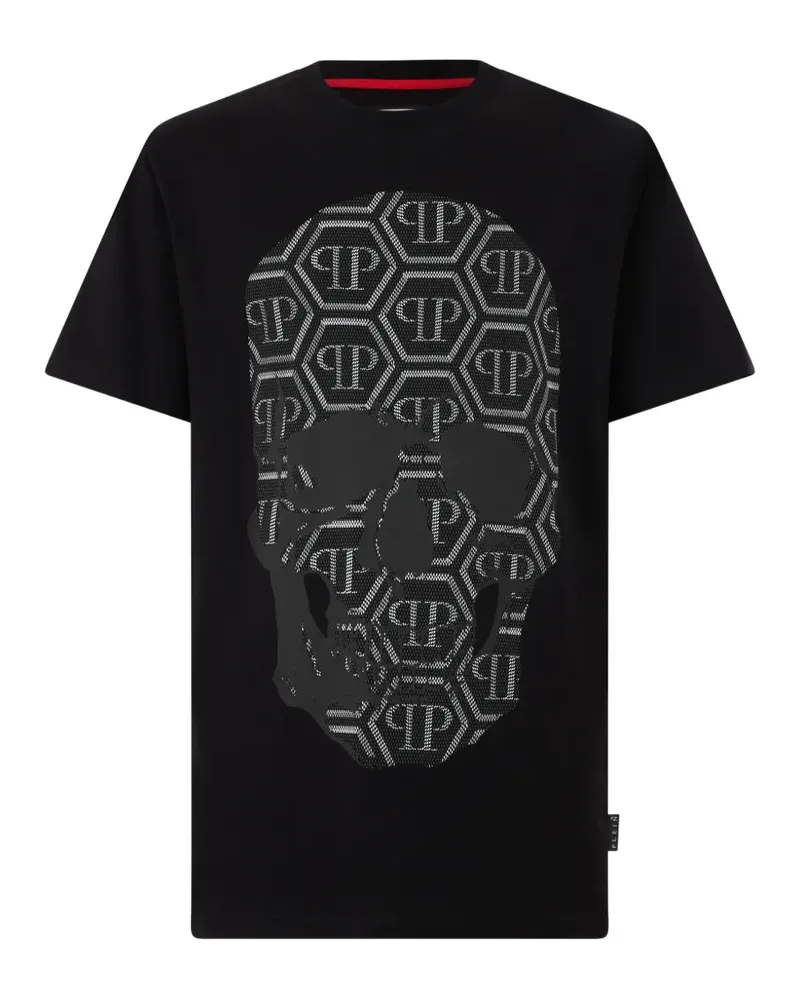 Philipp Plein T-Shirt mit Totenkopf-Print - Schwarz Schwarz