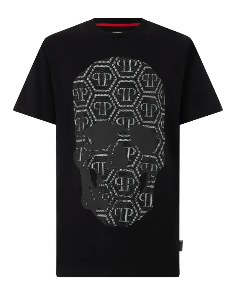 Philipp Plein T-Shirt mit Totenkopf-Print - Schwarz Schwarz