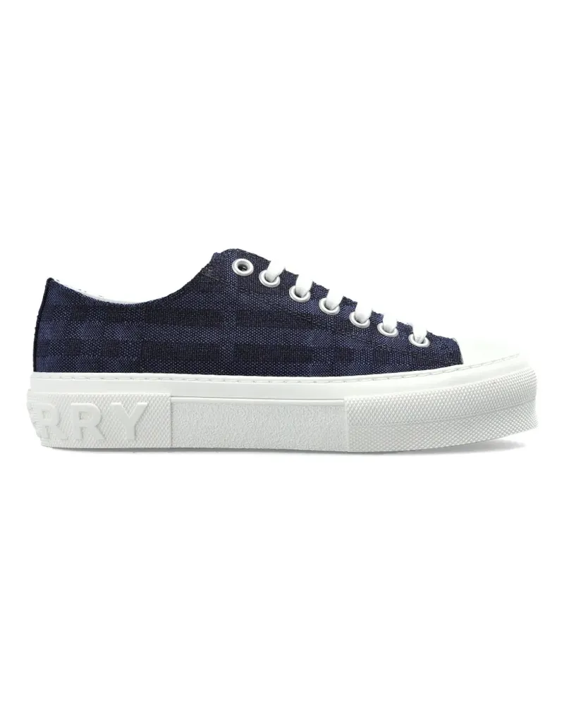 Burberry logo plaque platform sneakers - Blau Blau