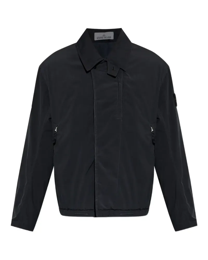 Stone Island logo-patch insulated jacket - Blau Blau