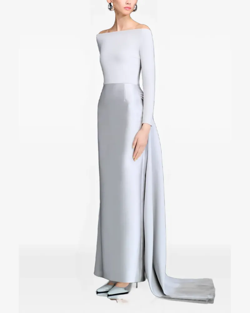 Solace London The Winslow Maxikleid aus Platin - Grau Grau