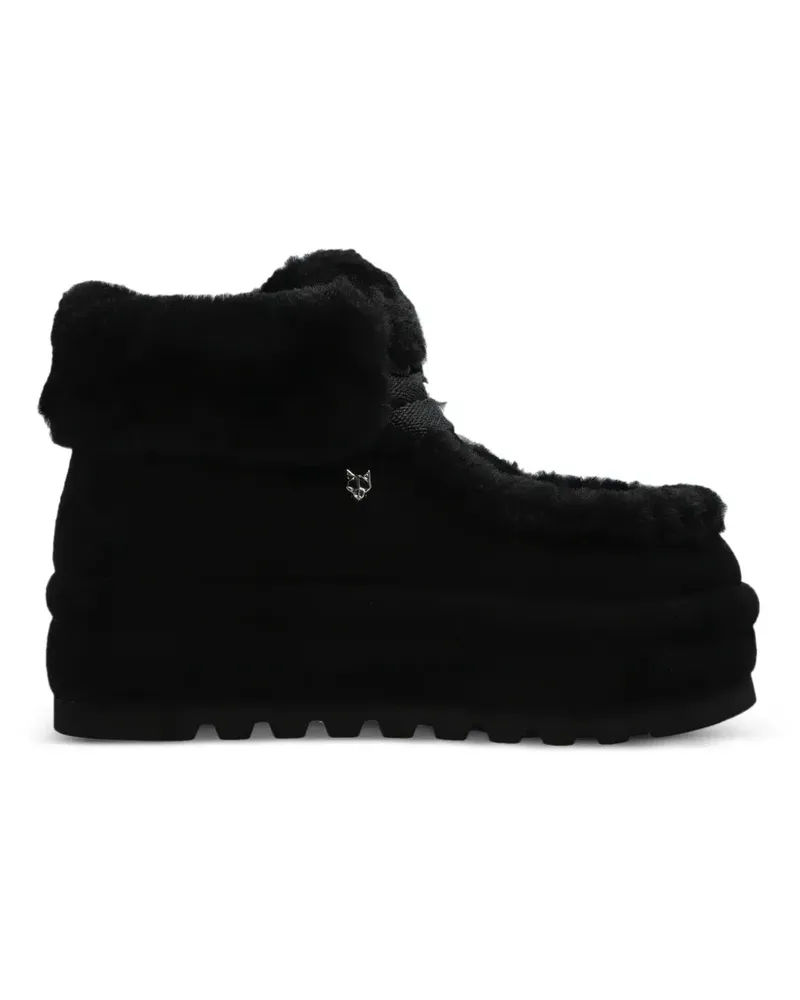 Naked Wolfe Bambi shearling-trim suede ankle boots - Schwarz Schwarz