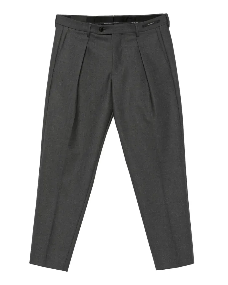 MICHAEL COAL Freddy Hose mit Falten und Umschlag - Grau Grau