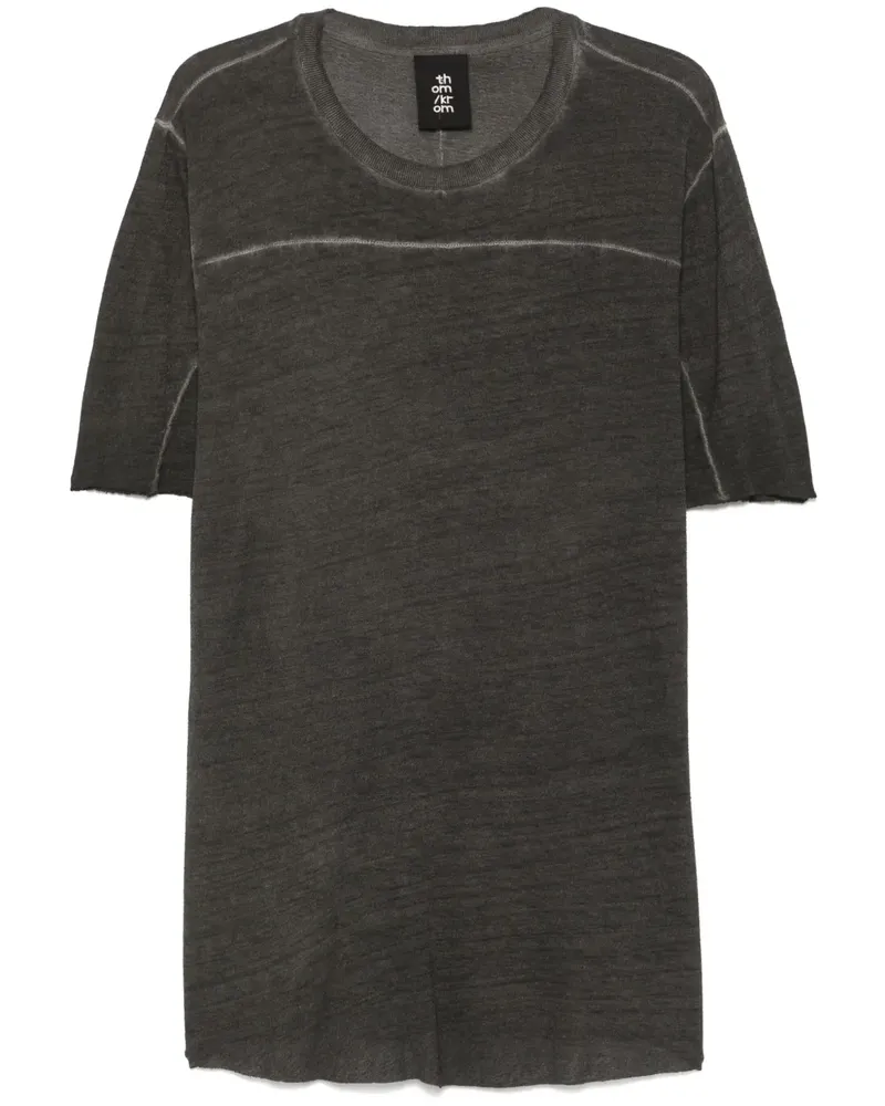 THOM KROM T-Shirt mit rundem Ausschnitt - Schwarz Schwarz