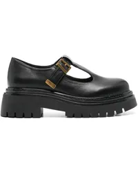 Twin-Set Loafer mit T-Riemen Schwarz