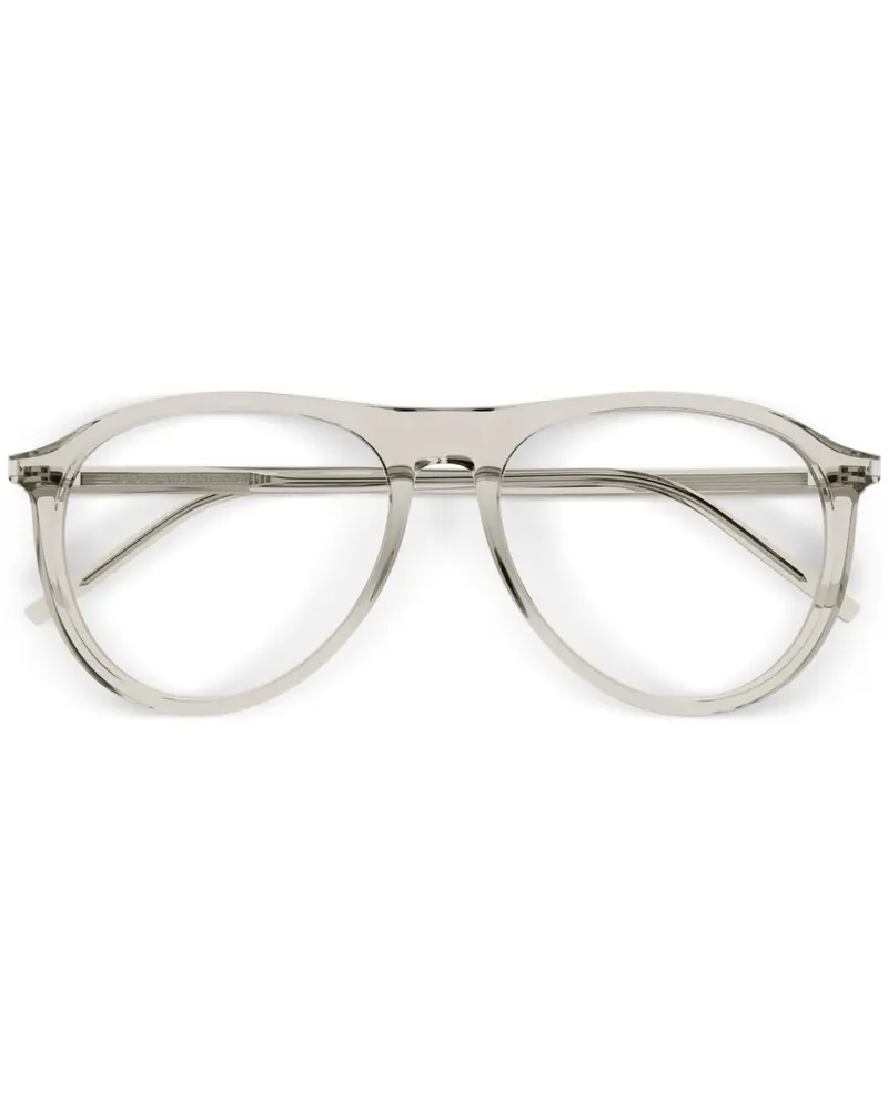 Saint Laurent Brille mit rundem Gestell - Nude Nude