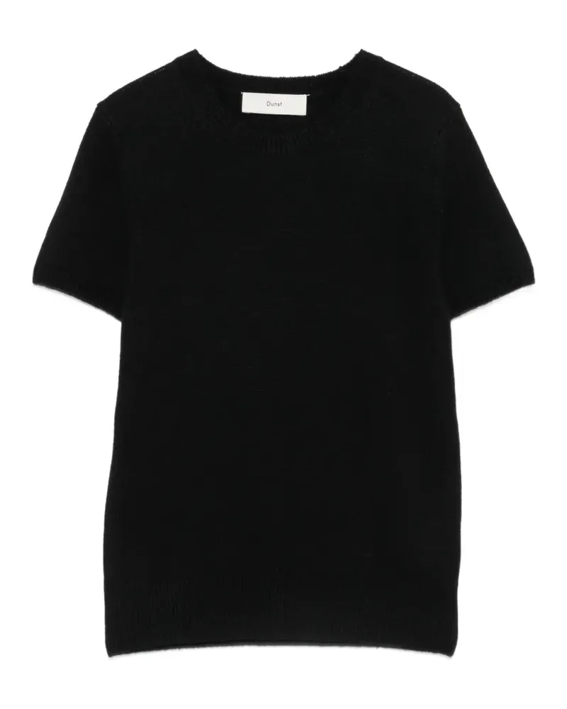 Dunst Gestricktes T-Shirt - Schwarz Schwarz