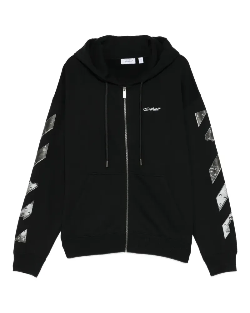 OFF-WHITE Kapuzenjacke mit Metal-Arrow-Print - Schwarz Schwarz