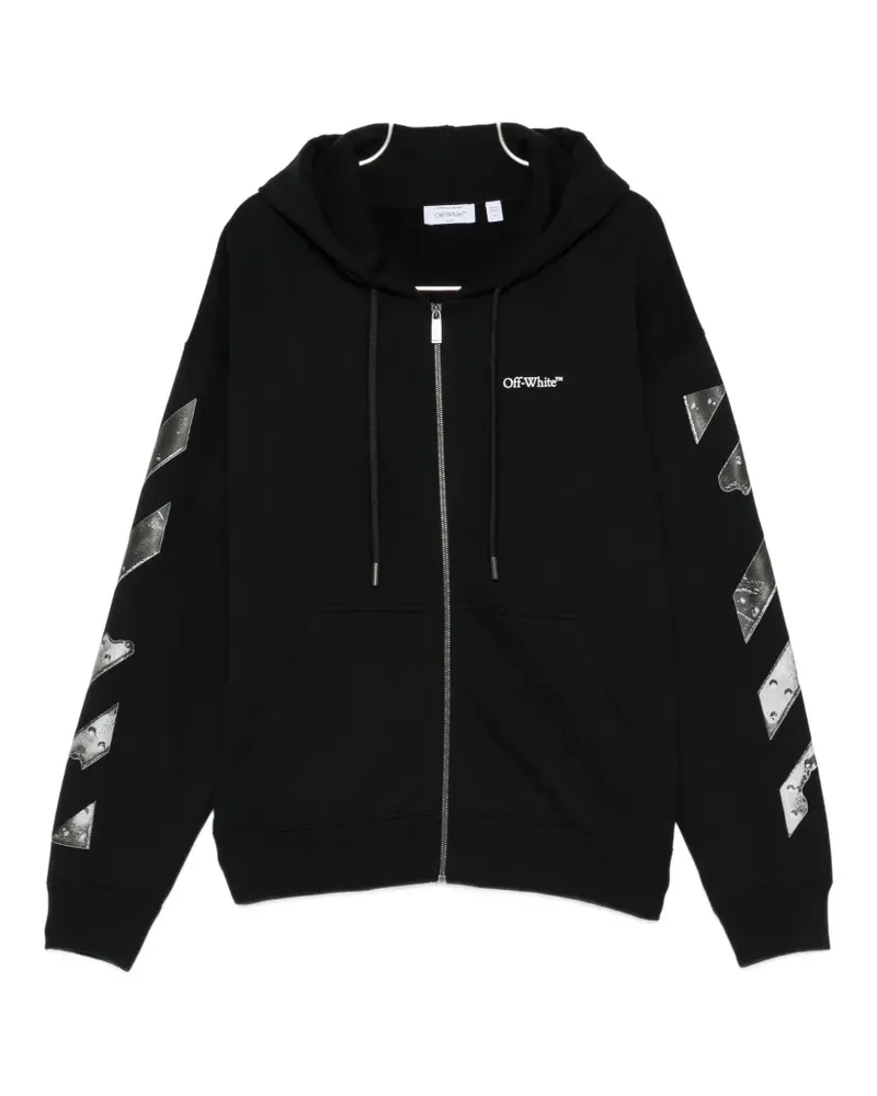 OFF-WHITE metal-arrow zip-up hoodie - Schwarz Schwarz