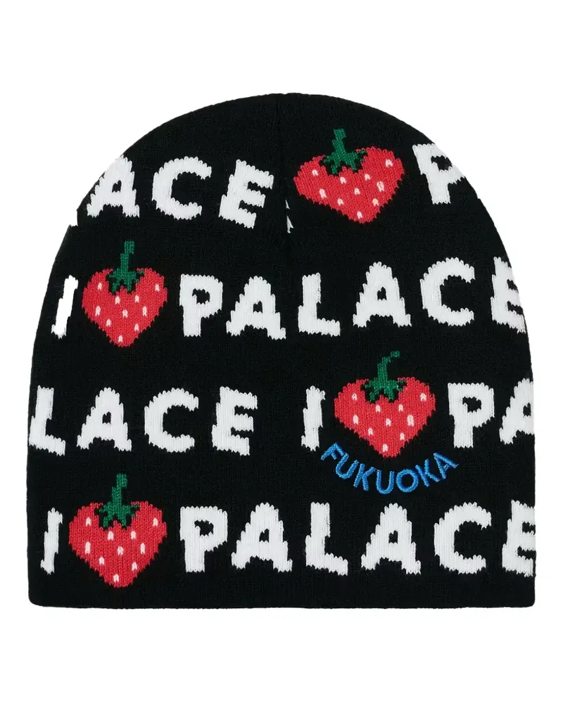 PALACE Beanie mit Logo-Verzierung - Schwarz Schwarz