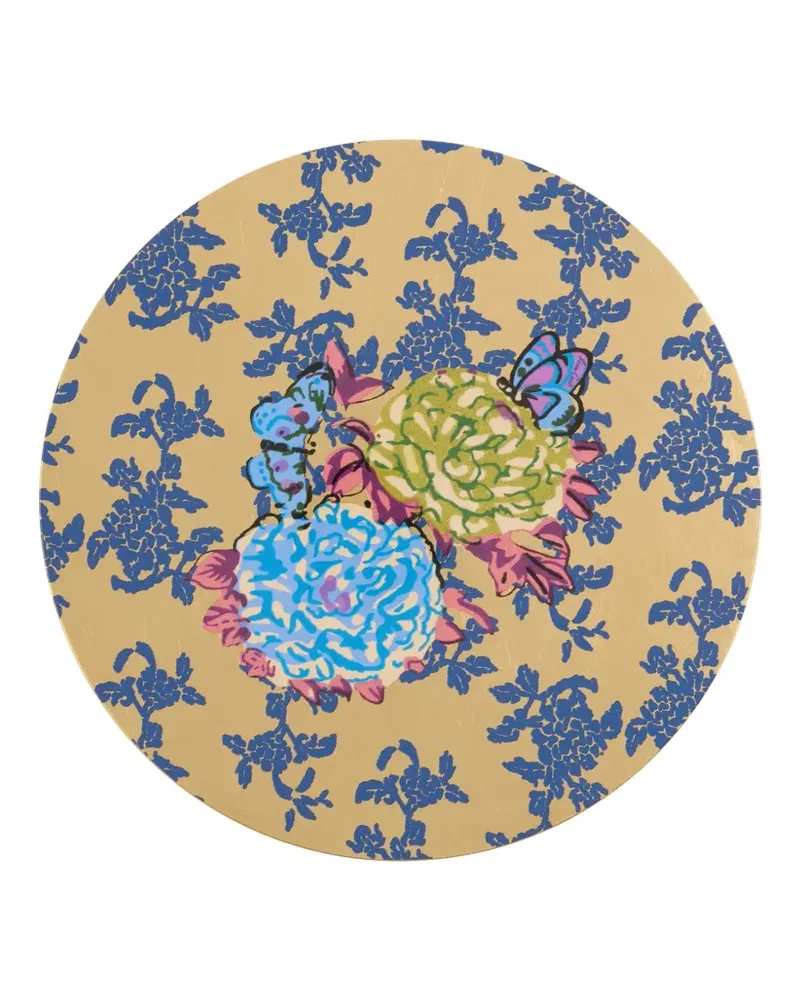 Lisa Corti Tischset mit Blumen-Print - Gold Gold