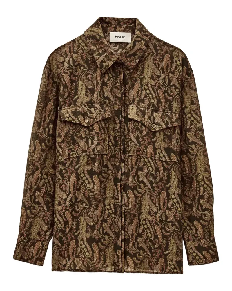 ba&sh Tao Hemd mit Paisley-Muster - Grün Grün