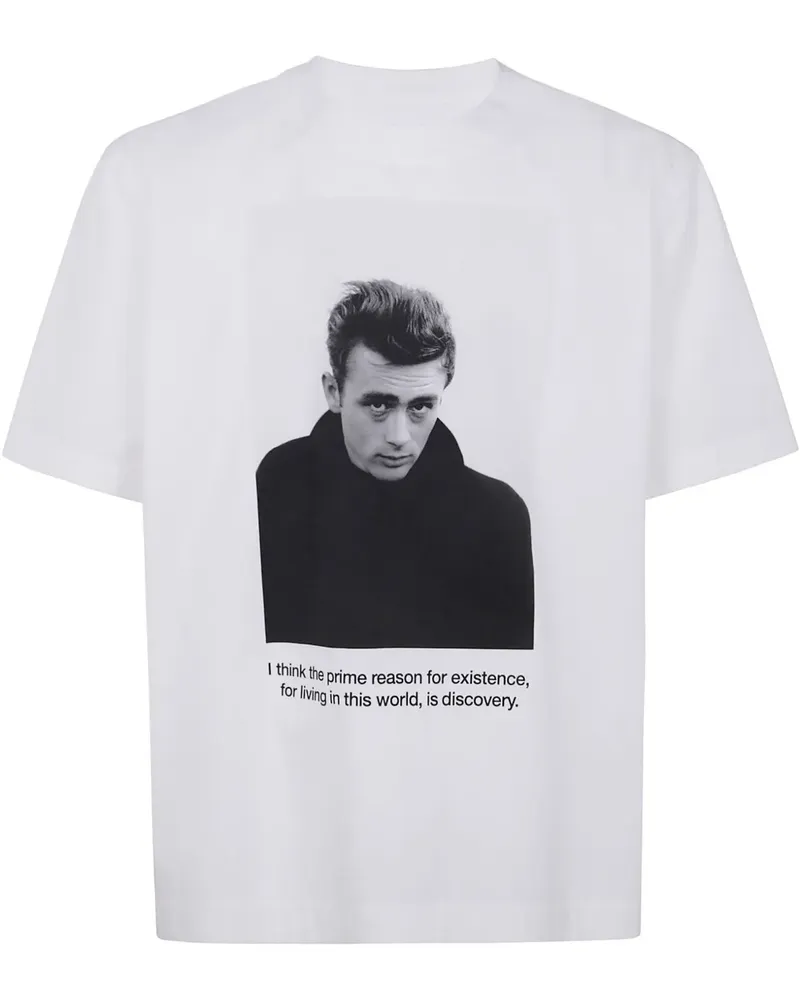 Sacai T-Shirt mit James Dean-Print - Weiß Weiß