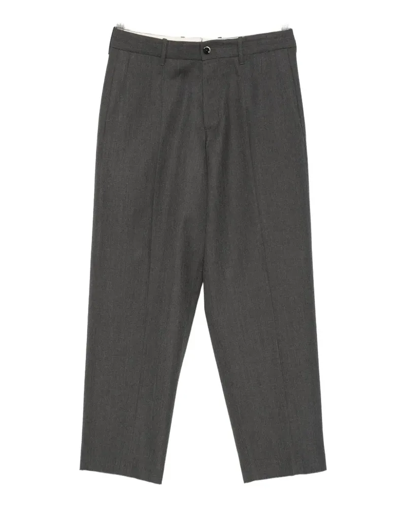 nine:inthe:morning Meteorite pressed-crease straight-leg trousers - Grau Grau