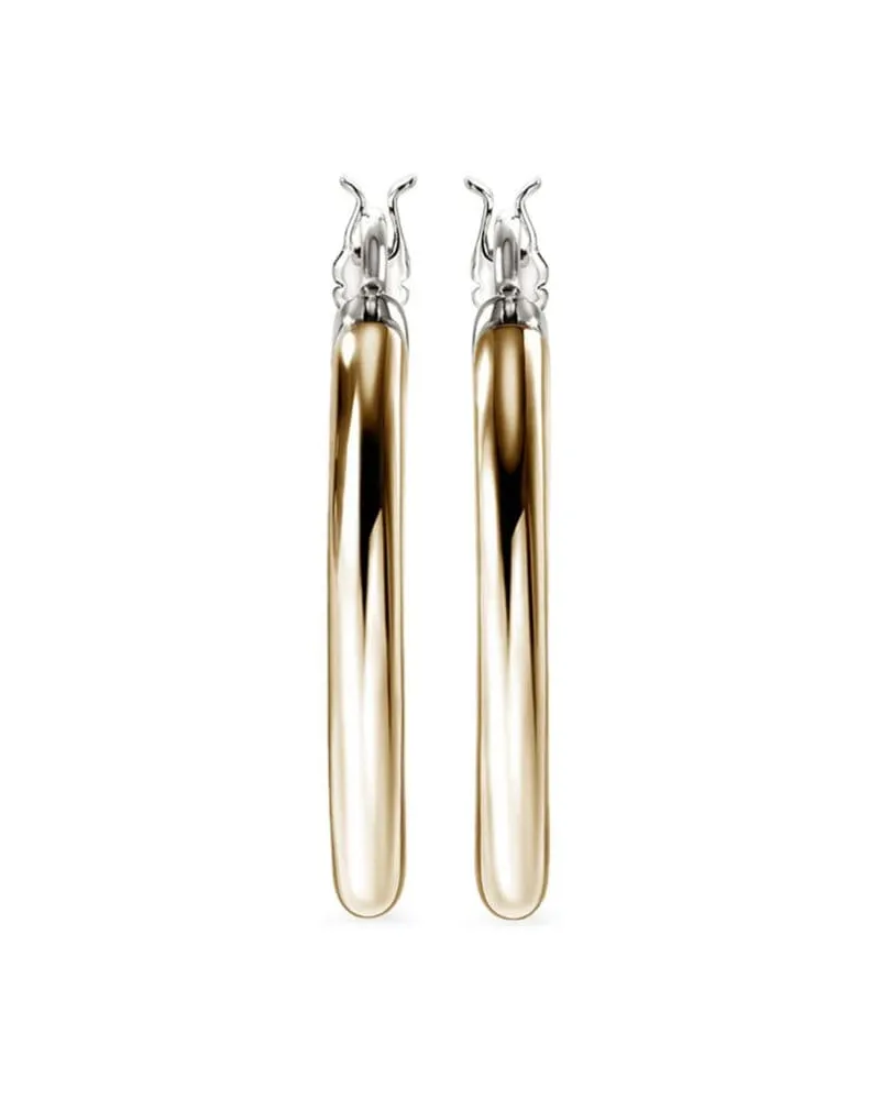 John Hardy 14kt JH Essential Goldcreolen - Silber Silber