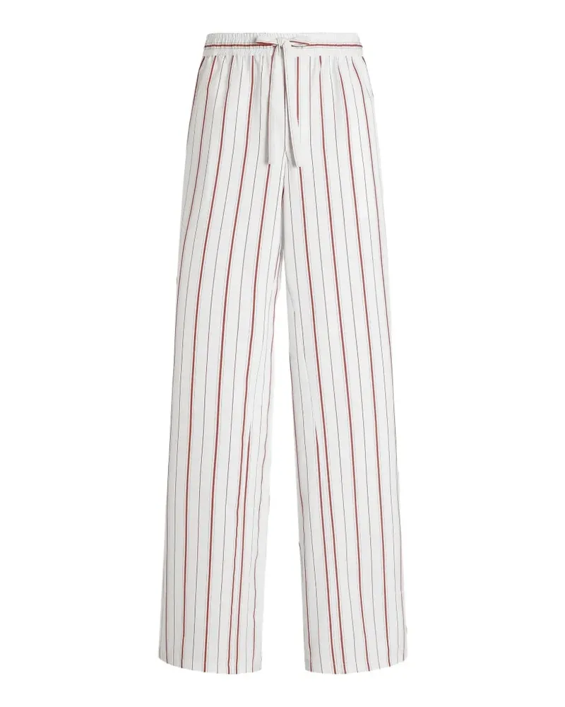Dolce & Gabbana Gestreifte Hose mit Kordelzug - Weiß Weiß