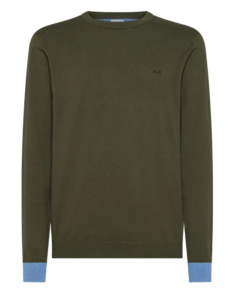 Sun68 Pullover mit Ellenbogen-Patches - Grün Grün