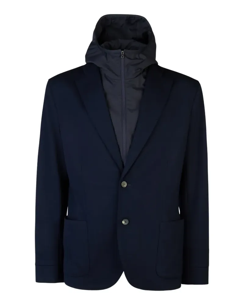SEASE Kapuzenblazer im Layering-Look - Blau Blau