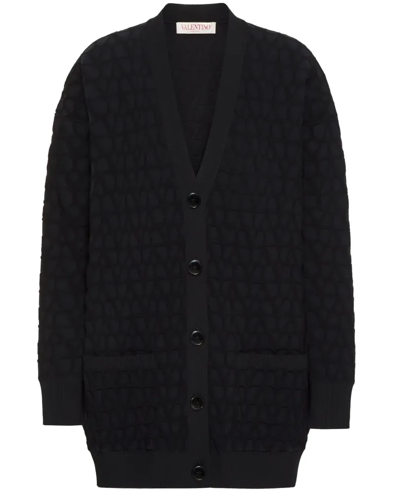 Valentino Garavani Toile Iconographe Cardigan - Schwarz Schwarz