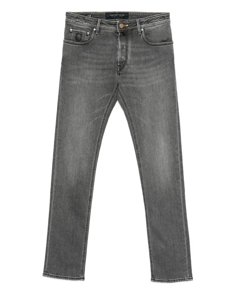 Hand Picked Five-Pocket-Jeans - Grau Grau