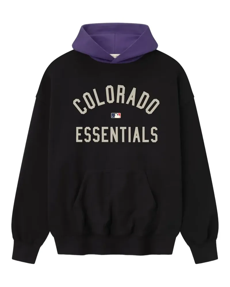 Fear of God x MLB Rockies logo hoodie - Schwarz Schwarz