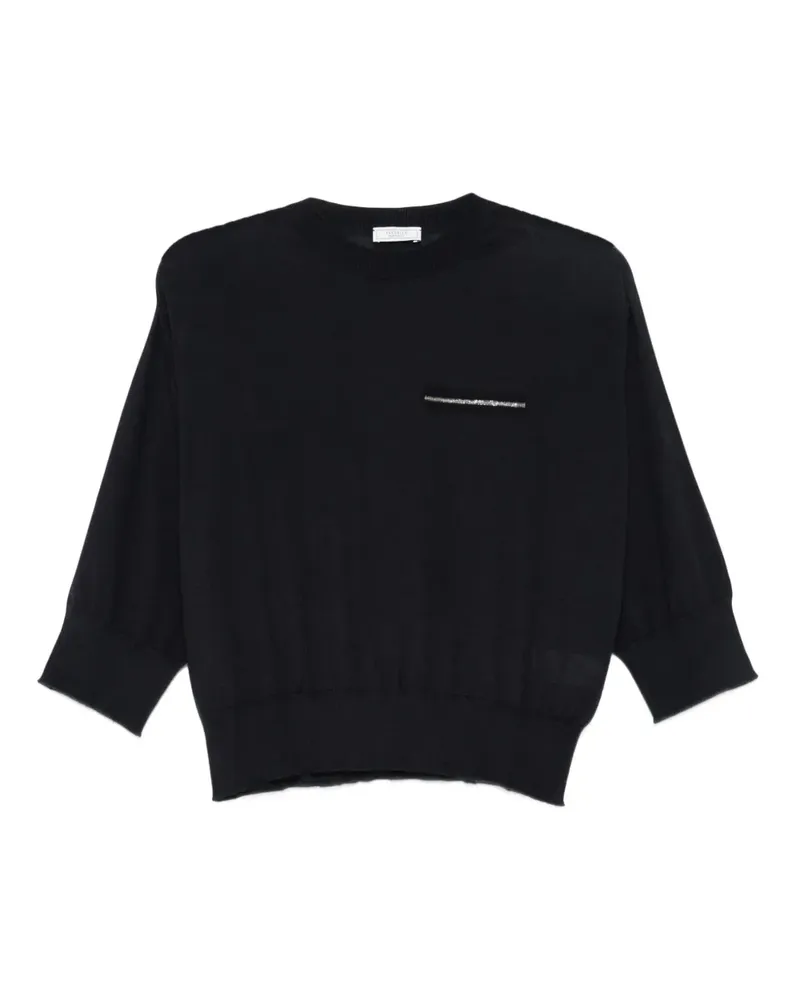 Peserico Top aus Kaschmir-Seidengemisch - Blau Blau