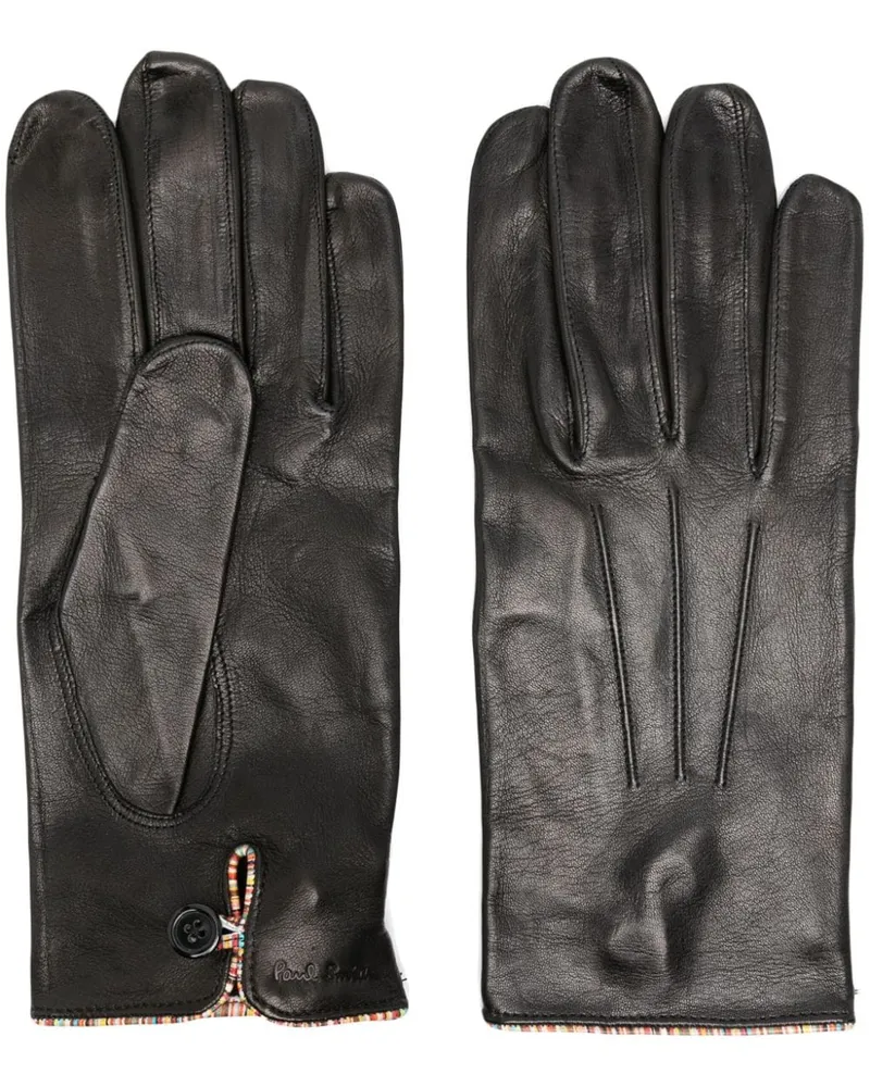 Paul Smith Handschuhe mit Streifen - Schwarz Schwarz