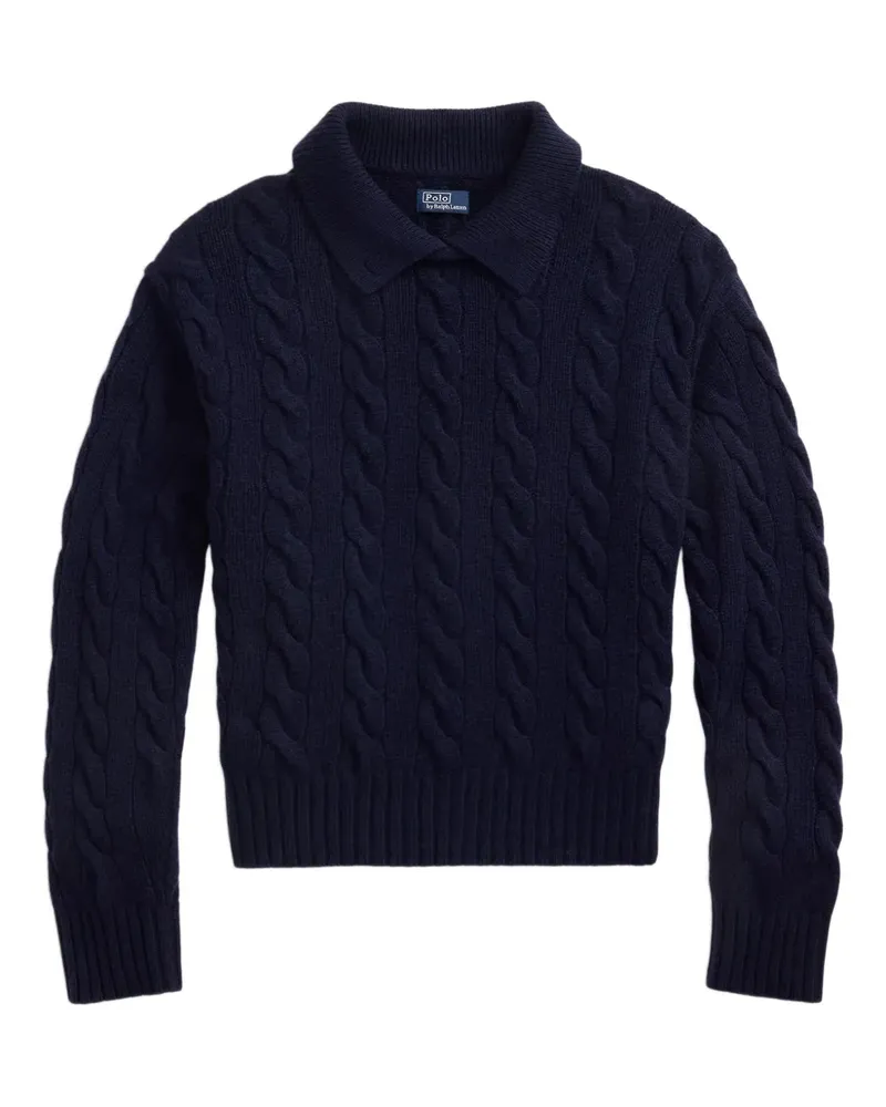 Ralph Lauren Polo-Pullover mit Zopfmuster - Blau Blau