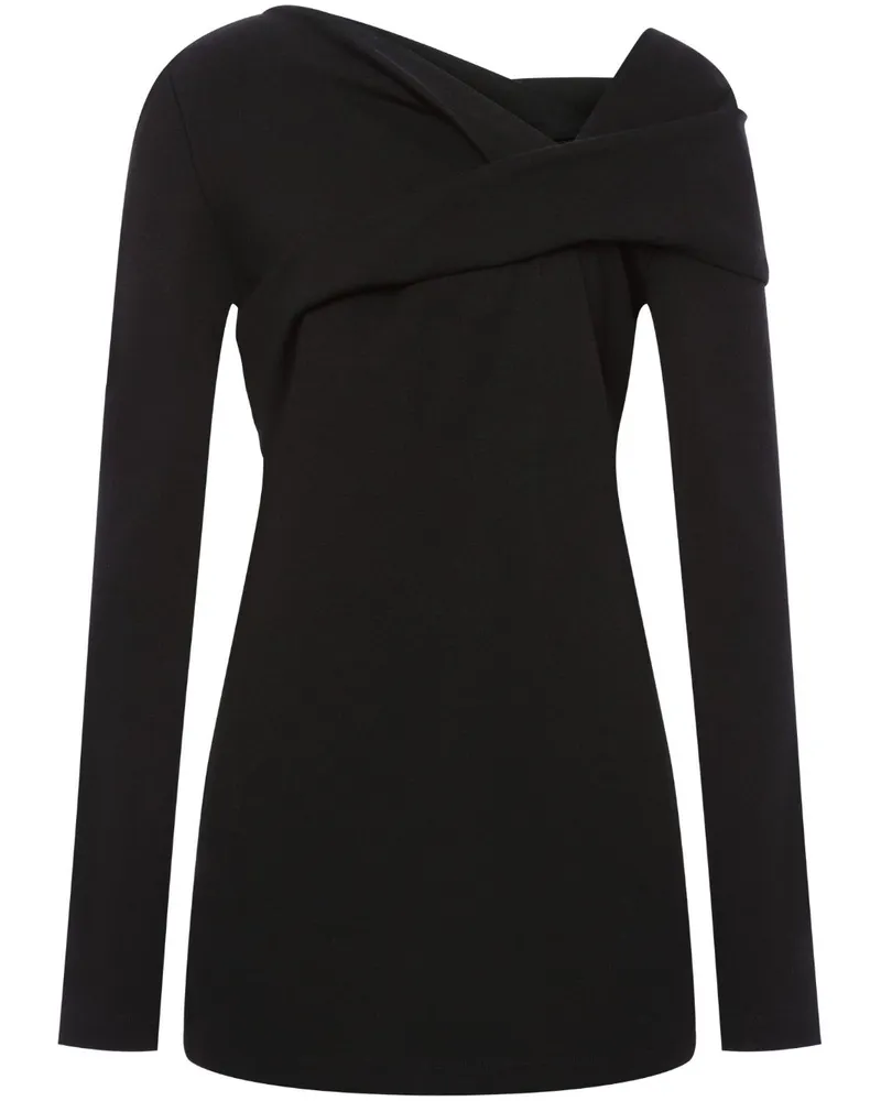 Alberta Ferretti Asymmetrisches Oberteil - Schwarz Schwarz