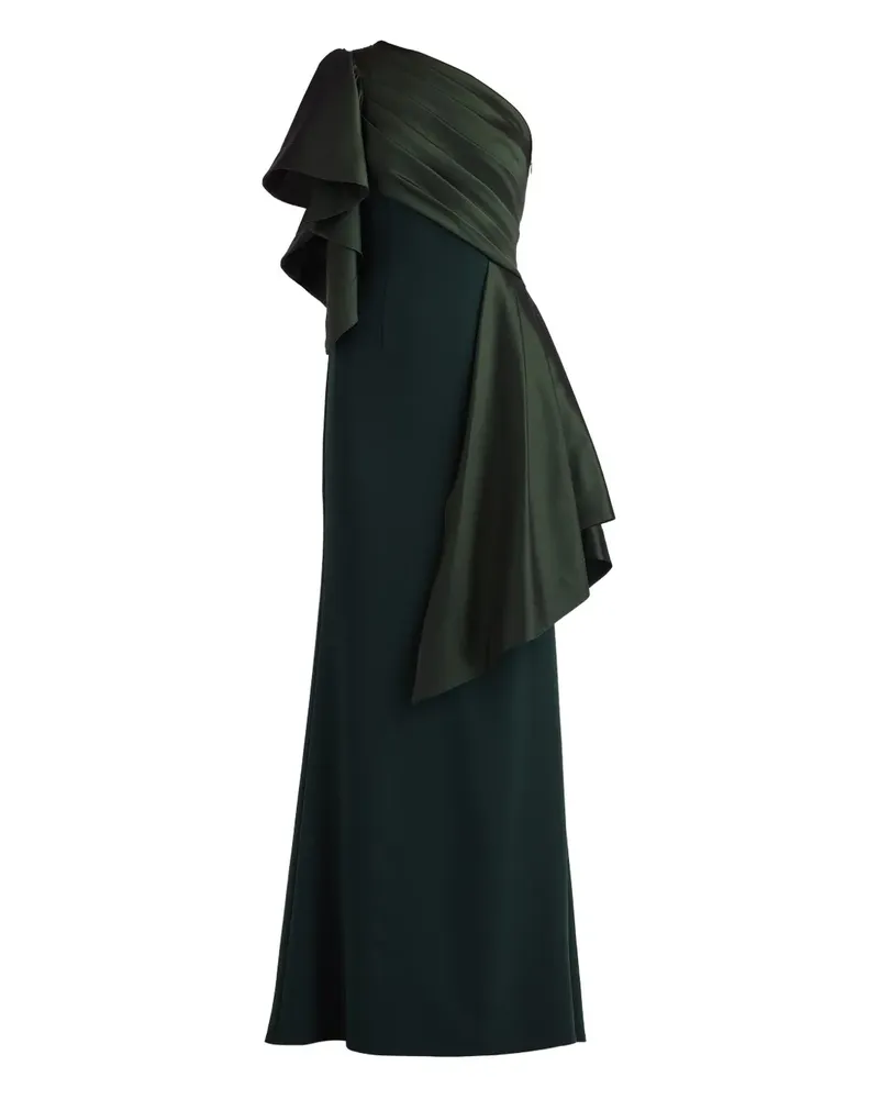 Tadashi Shoji One-Shoulder-Kleid mit Rüschen - Grün Grün