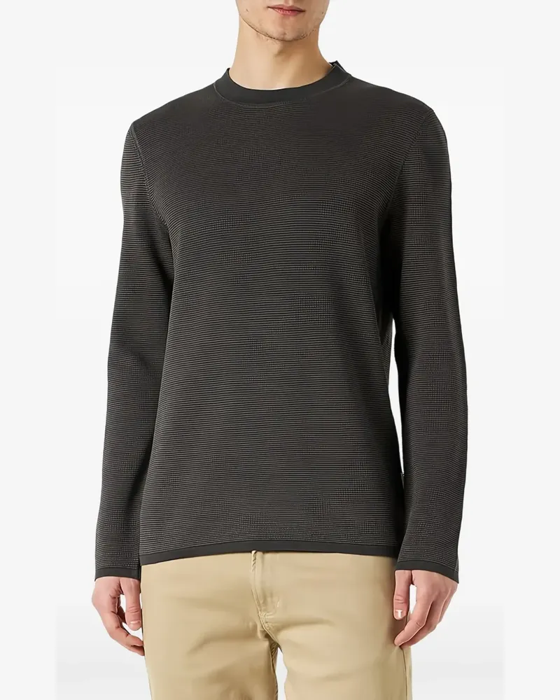 Marc O'Polo textured crew-neck sweater - Schwarz Schwarz