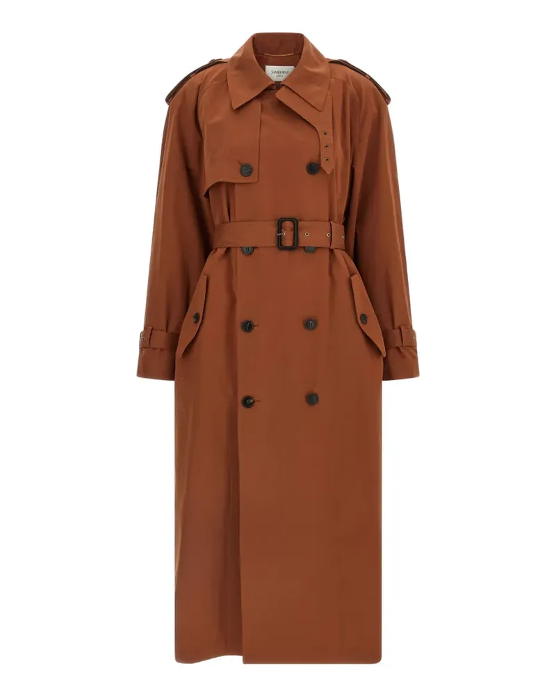 Saint Laurent Double-breasted trench coat - Braun Braun