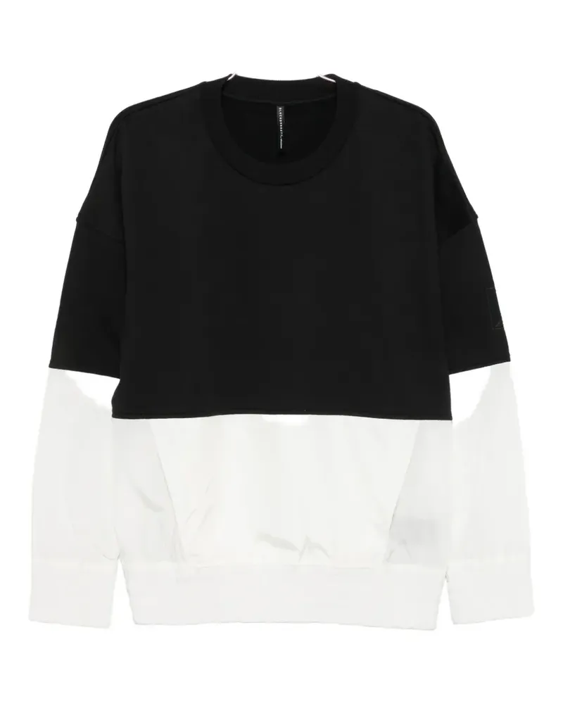Neil Barrett Sweatshirt in Colour-Block-Optik - Schwarz Schwarz