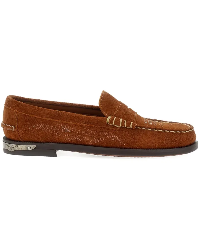 Sebago decorative-stitching loafers - Braun Braun
