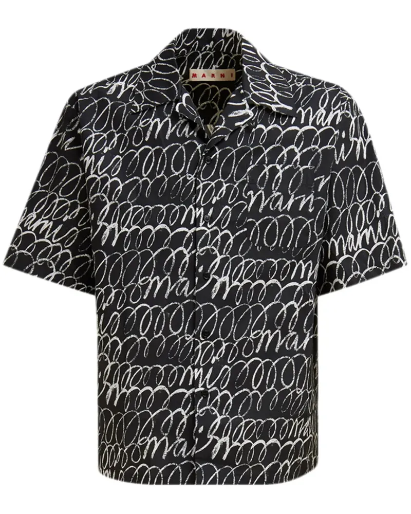 Marni Hemd mit grafischem Print - Schwarz Schwarz