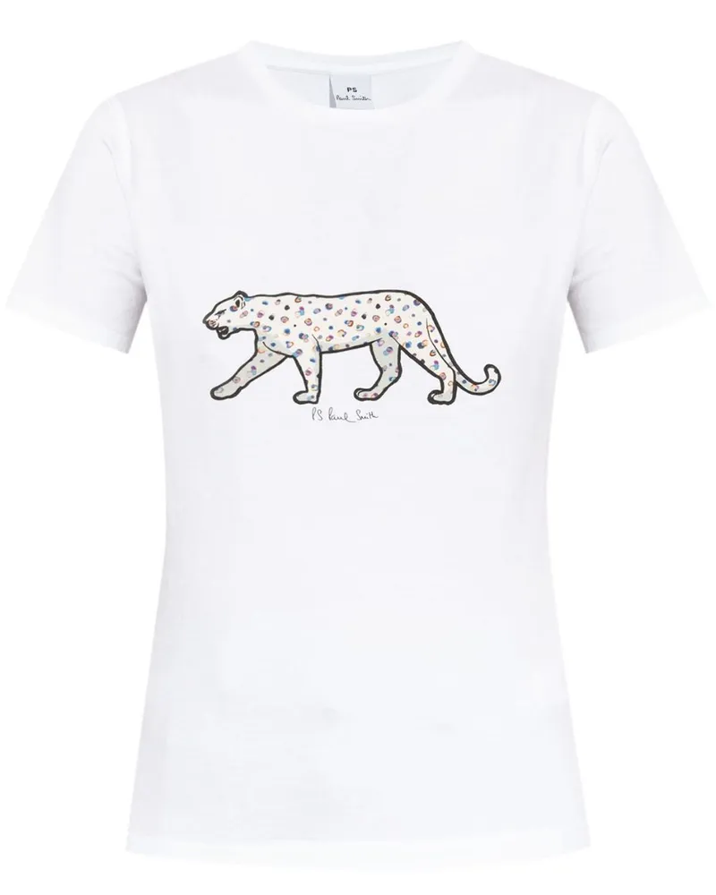 Paul Smith T-Shirt mit Tiger-Print Weiß